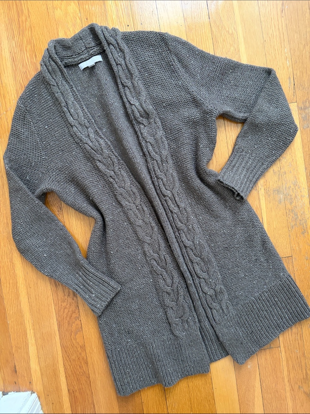 Banana Republic Wool Blend Open Front Knit Cozy Cardigan Sweater Size S